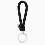 Bottega Veneta Black Keyring In Woven Leather - Women - Piano Luigi