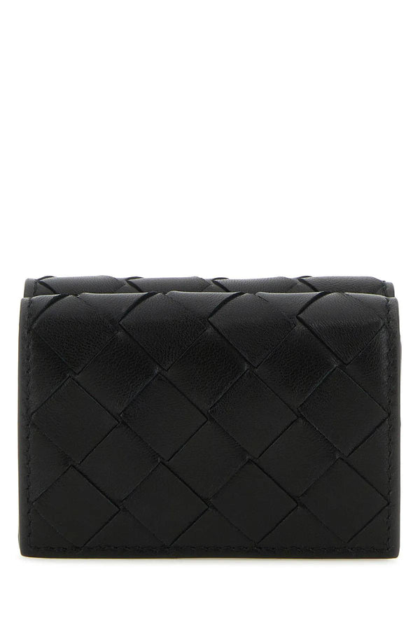 Bottega Veneta Black Leather Tiny Intrecciato Wallet - Women - Piano Luigi