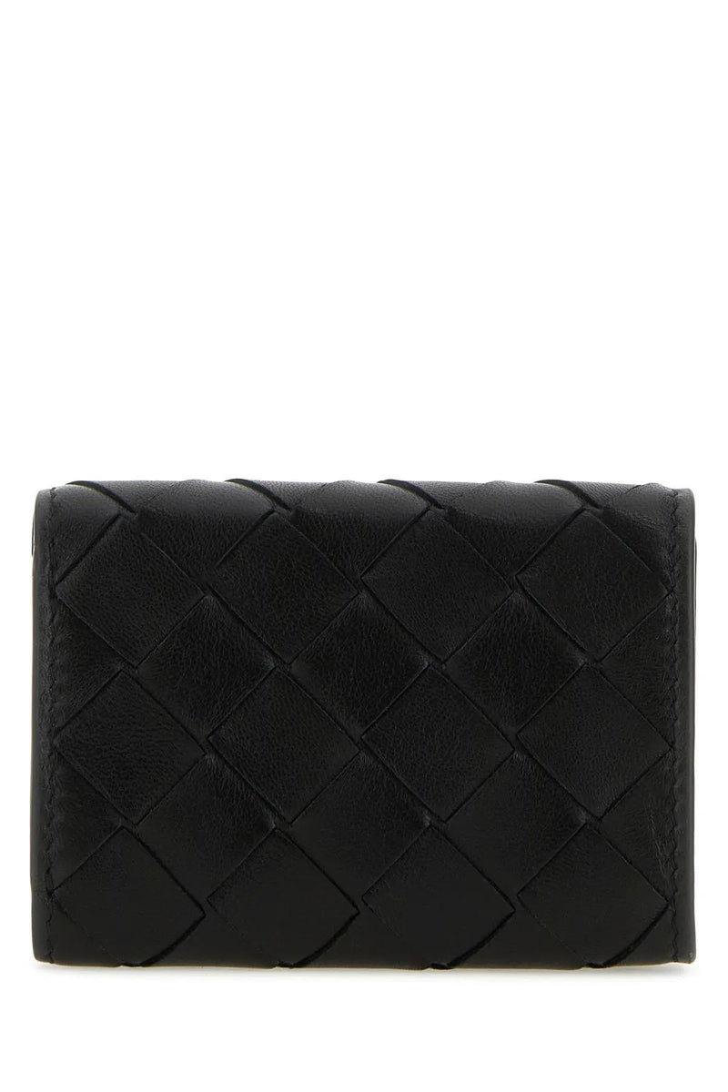 Bottega Veneta Black Leather Tiny Intrecciato Wallet - Women - Piano Luigi