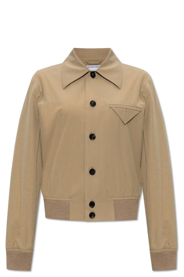 Bottega Veneta Collared Button-up Jacket - Women - Piano Luigi