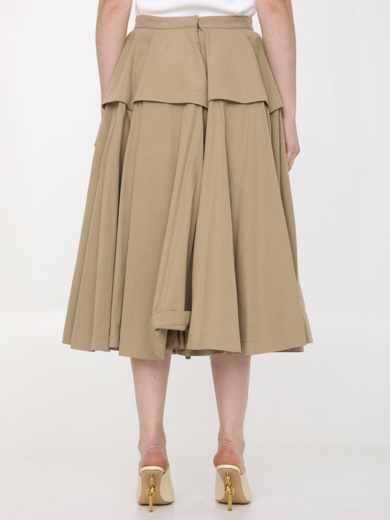 Bottega Veneta Compact Cotton Skirt - Women - Piano Luigi