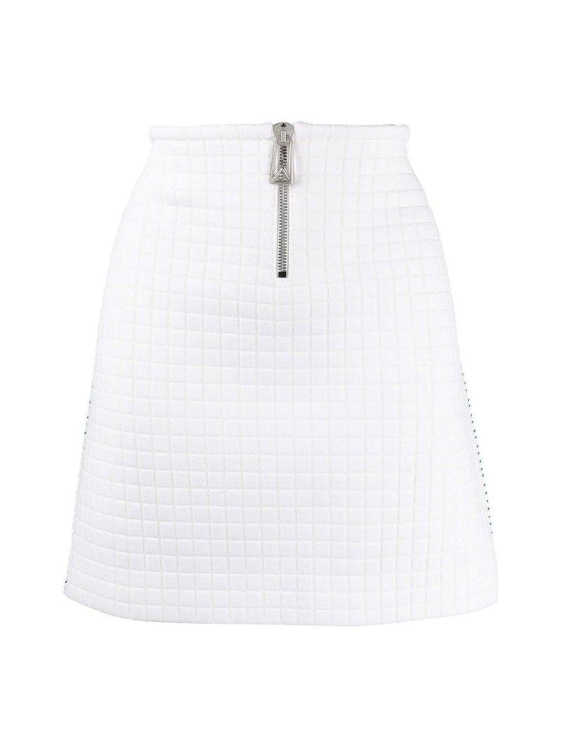 Bottega Veneta Contrast Stitching Mini Skirt - Women - Piano Luigi