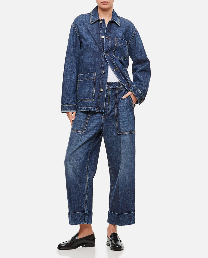 Bottega Veneta Cropped Boyfriend Denim Pants - Women - Piano Luigi