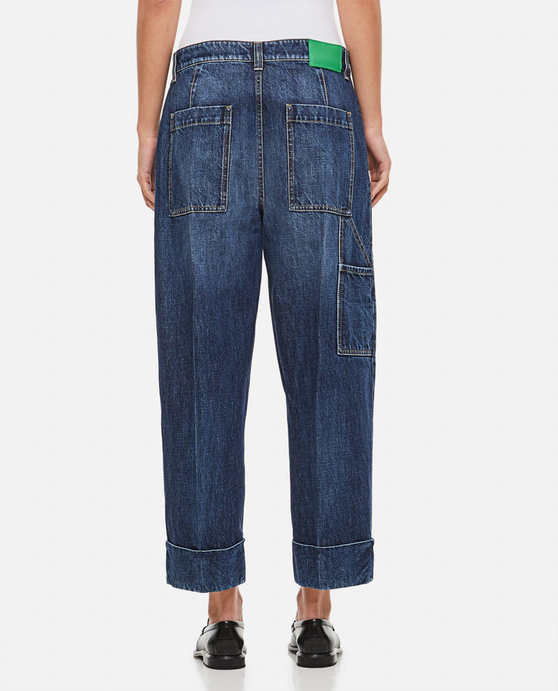 Bottega Veneta Cropped Boyfriend Denim Pants - Women - Piano Luigi