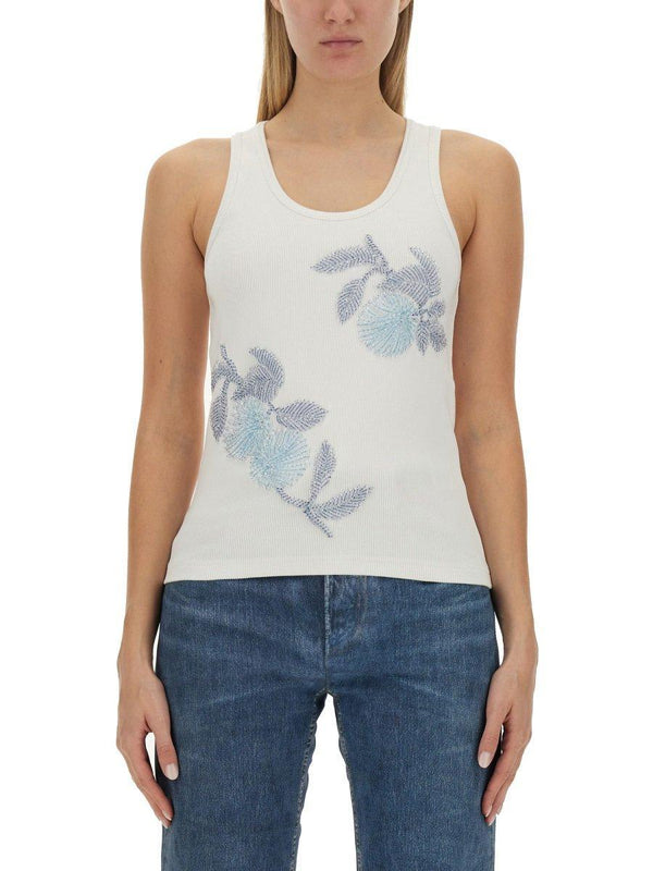 Bottega Veneta Embroidered Tank Top - Women - Piano Luigi