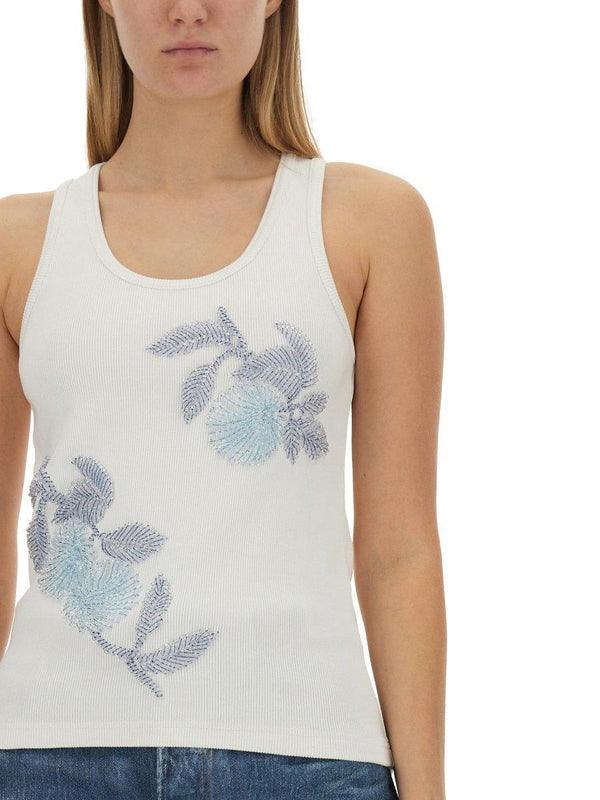 Bottega Veneta Embroidered Tank Top - Women - Piano Luigi