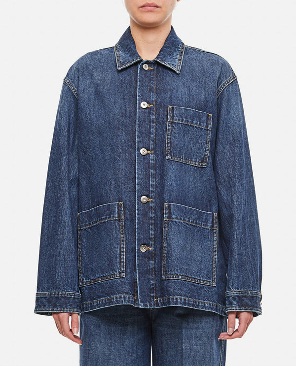 Bottega Veneta Indigo Wash Denim Overshirt - Women - Piano Luigi