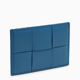 Bottega Veneta Intrecciato Deep Pacific Card Holder - Women - Piano Luigi