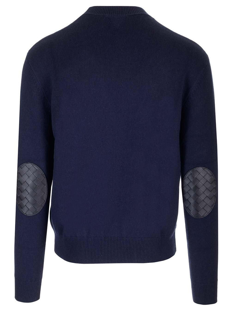 Bottega Veneta Intrecciato Leather Patch Jumper - Men - Piano Luigi