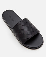 Bottega Veneta Intreccio Leather Slippers - Men - Piano Luigi