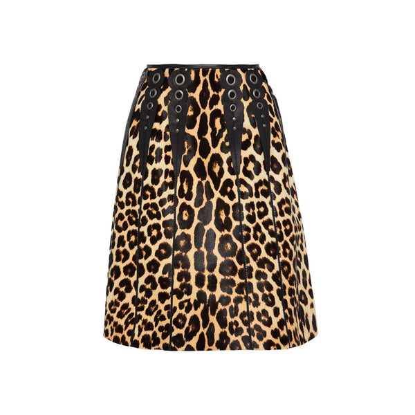 Bottega Veneta Leopard Print Calf Hair Skirt - Women - Piano Luigi