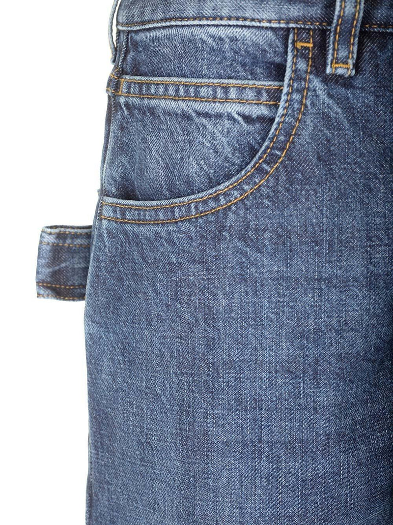 Bottega Veneta Logo Patch Straight Leg Jeans - Men - Piano Luigi