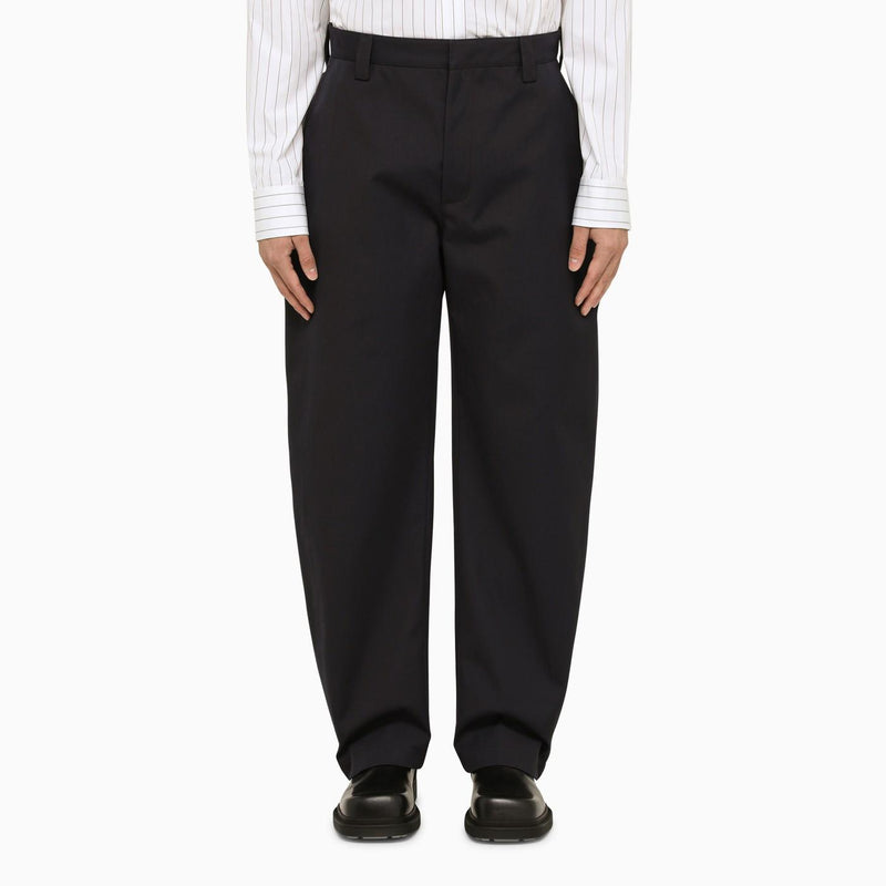 Bottega Veneta Navy Wool Balloon Trousers - Men - Piano Luigi