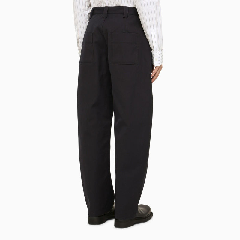 Bottega Veneta Navy Wool Balloon Trousers - Men - Piano Luigi