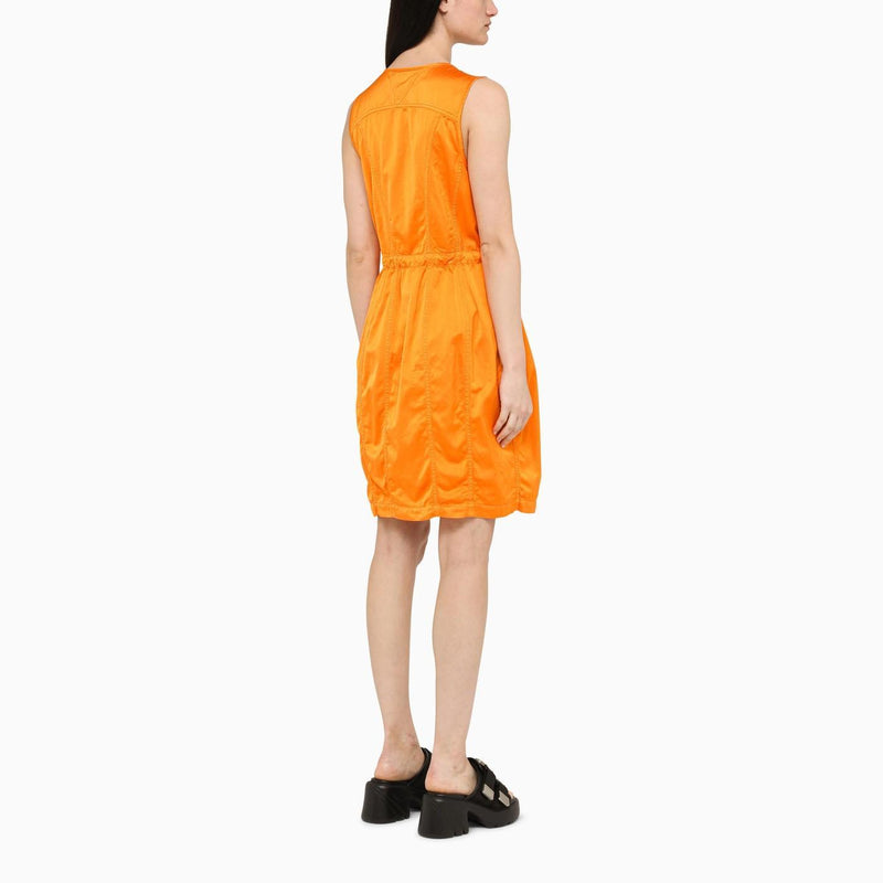 Bottega Veneta Orange Zipped Short Dress - Women - Piano Luigi