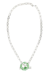 Bottega Veneta Pillar Silver Necklace - Women - Piano Luigi