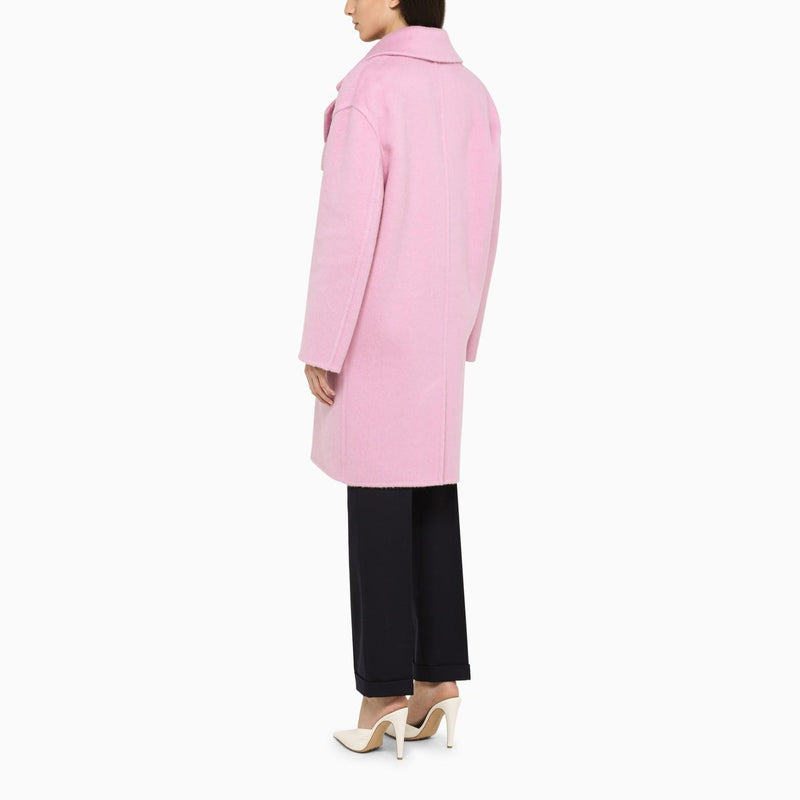 Bottega Veneta Pink Wool And Alpaca Coat - Women - Piano Luigi