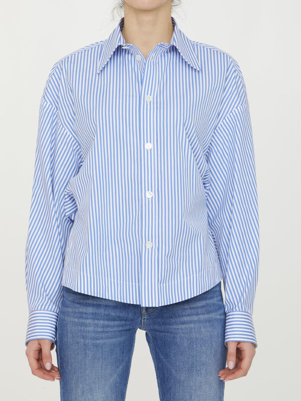 Bottega Veneta Pinstripe Cotton Shirt - Women - Piano Luigi