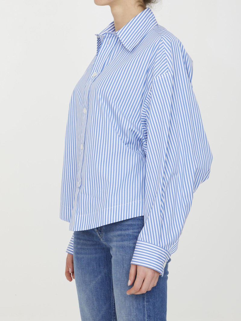 Bottega Veneta Pinstripe Cotton Shirt - Women - Piano Luigi