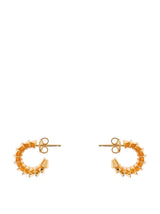 Bottega Veneta Pleat Hoop Earrings - Women - Piano Luigi