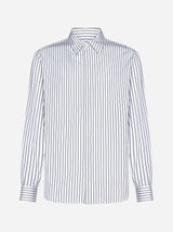 Bottega Veneta Striped Cotton Shirt - Men - Piano Luigi