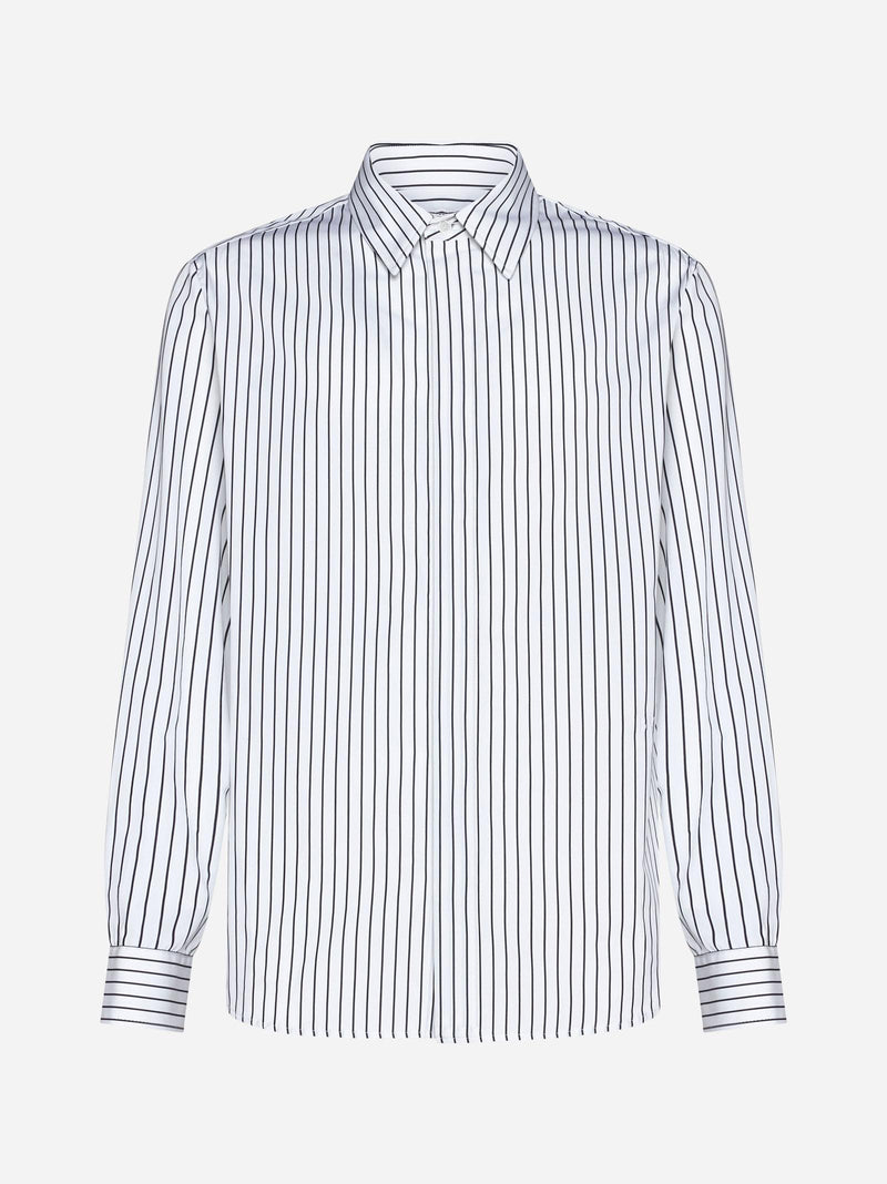 Bottega Veneta Striped Cotton Shirt - Men - Piano Luigi