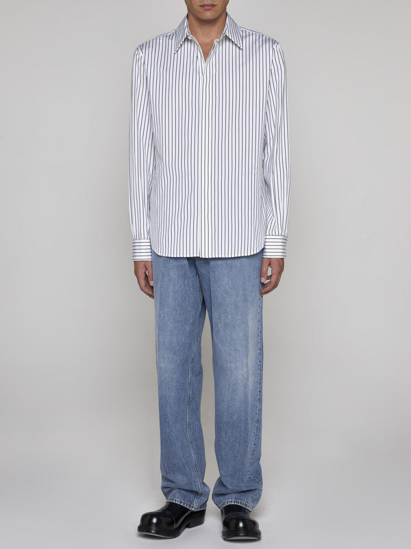 Bottega Veneta Striped Cotton Shirt - Men - Piano Luigi