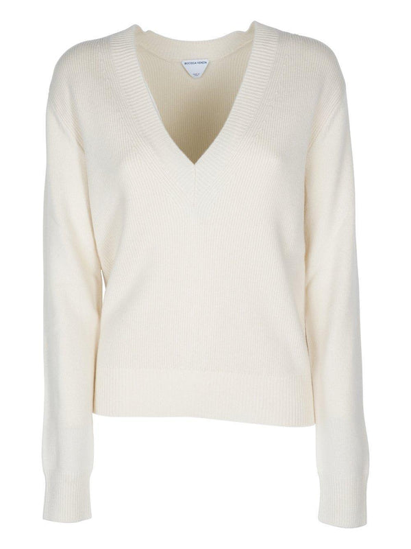 Bottega Veneta V-neck Long-sleeved Jumper - Women - Piano Luigi