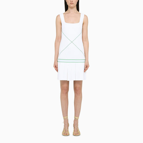 Bottega Veneta White Logo-embroidery Tennis Dress - Women - Piano Luigi