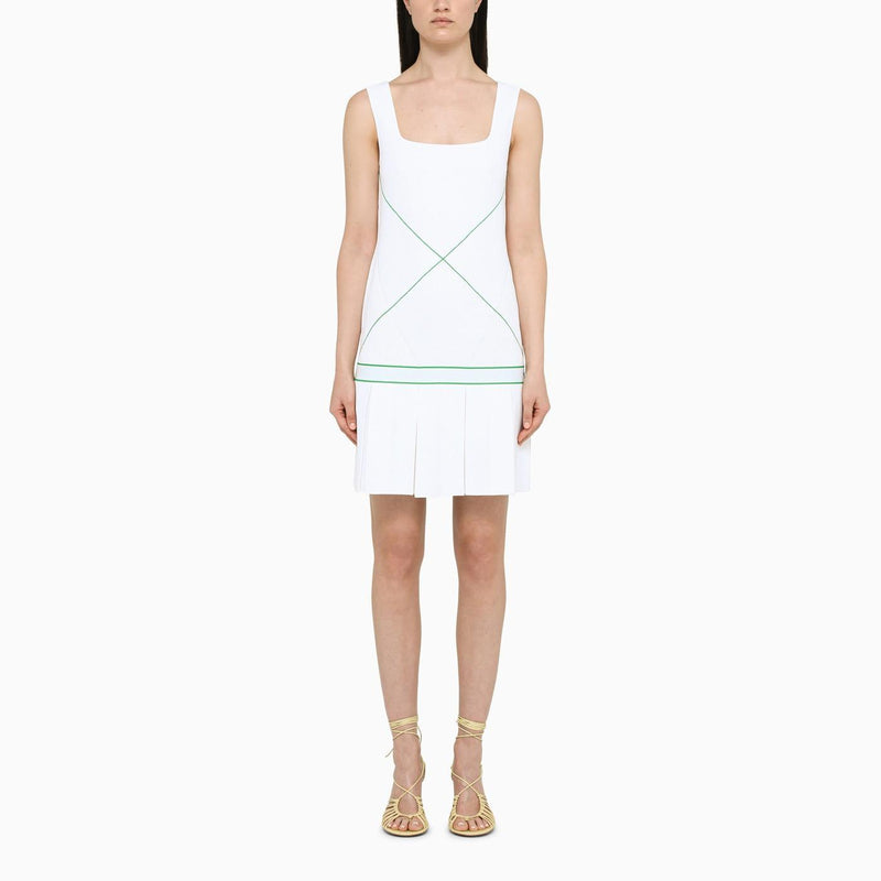 Bottega Veneta White Logo-embroidery Tennis Dress - Women - Piano Luigi