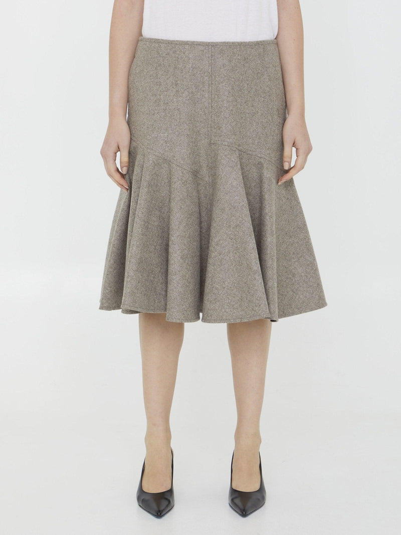 Bottega Veneta Wool Flannel Skirt - Women - Piano Luigi