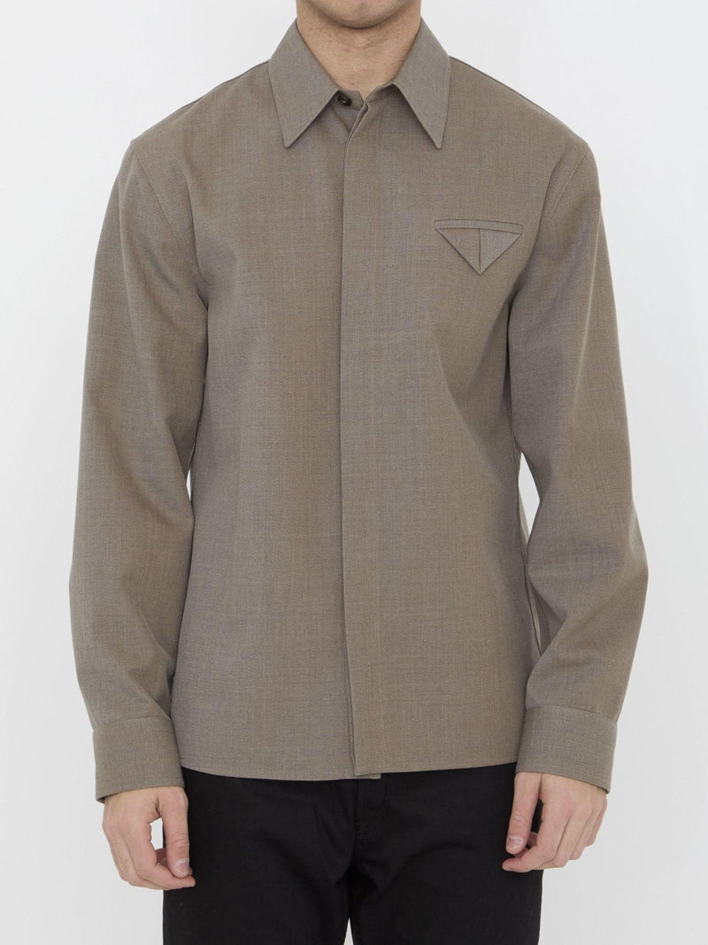 Bottega Veneta Wool Twill Shirt - Men - Piano Luigi