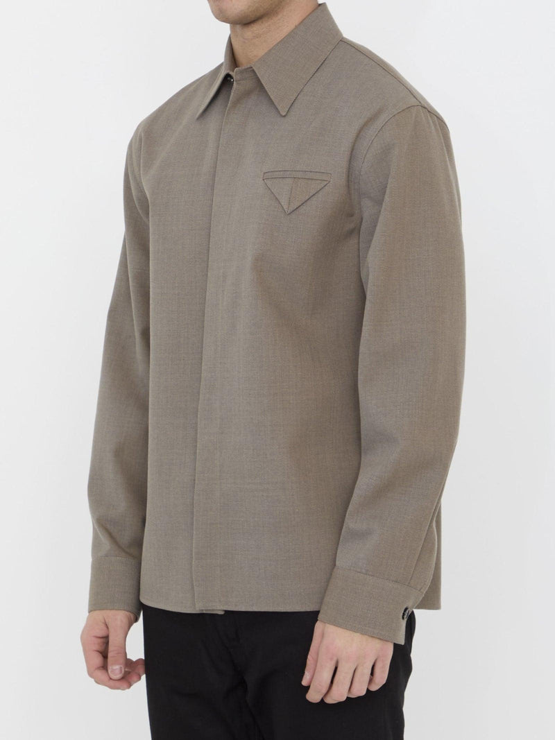 Bottega Veneta Wool Twill Shirt - Men - Piano Luigi