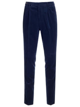 Brunello Cucinelli Blue Corduroy Trousers - Men - Piano Luigi