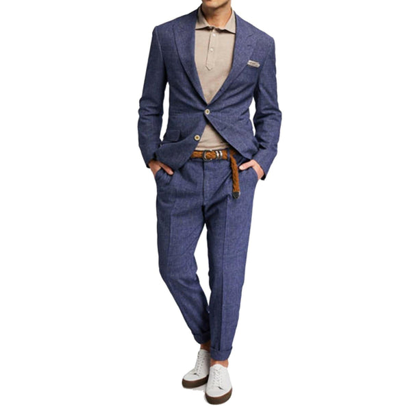 Brunello Cucinelli Blue Wool Suit - Men - Piano Luigi