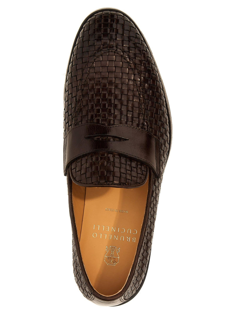 Brunello Cucinelli Braided Leather Loafers - Men - Piano Luigi