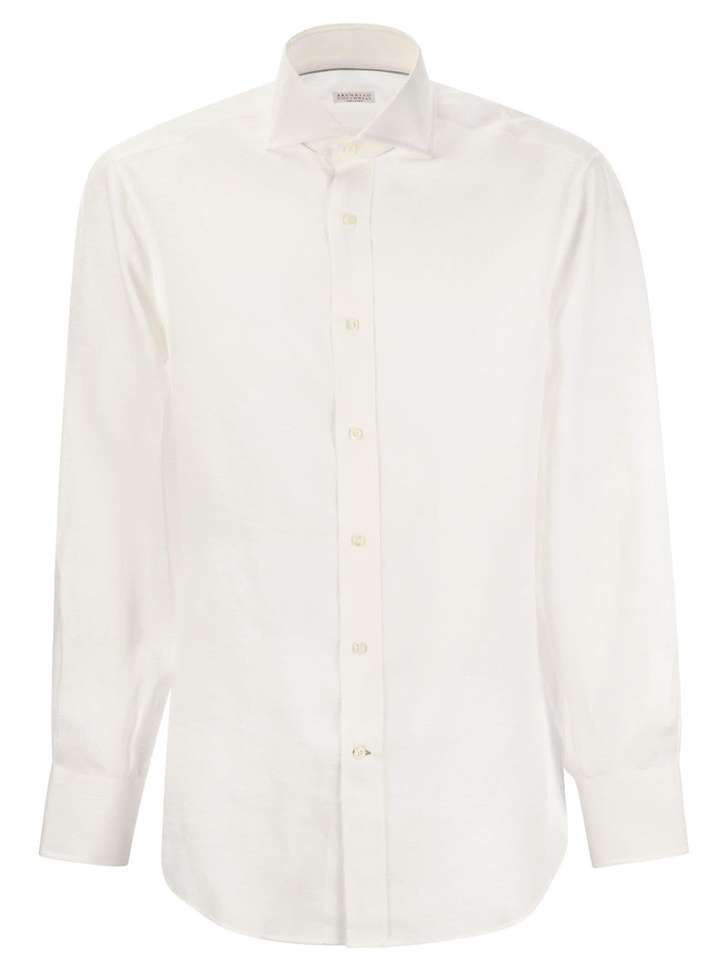 Brunello Cucinelli Camicia Taschino Bianco - Men - Piano Luigi