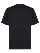 Brunello Cucinelli Contrastind Edges Black T-shirt - Men - Piano Luigi