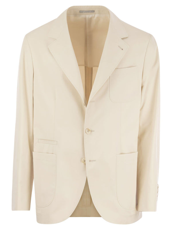 Brunello Cucinelli Cotton And Cashmere Deconstructed Jacket With Patch Pockets - Men - Piano Luigi