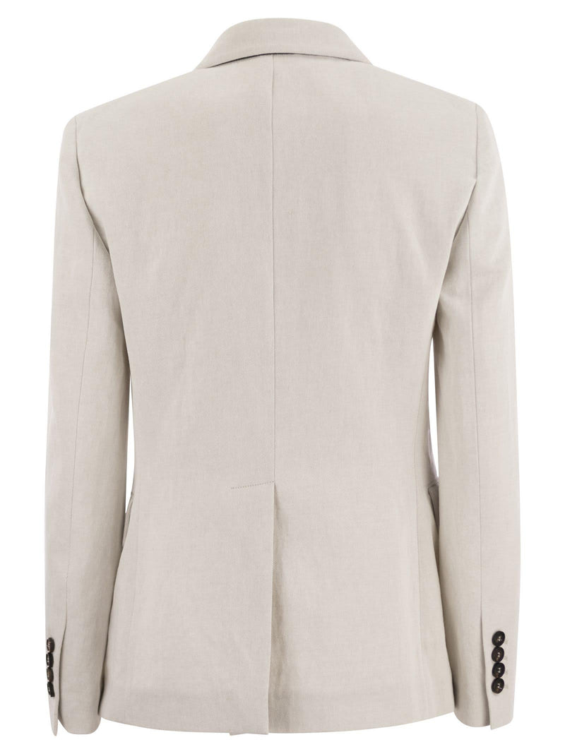 Brunello Cucinelli Cotton And Linen Jacket - Women - Piano Luigi