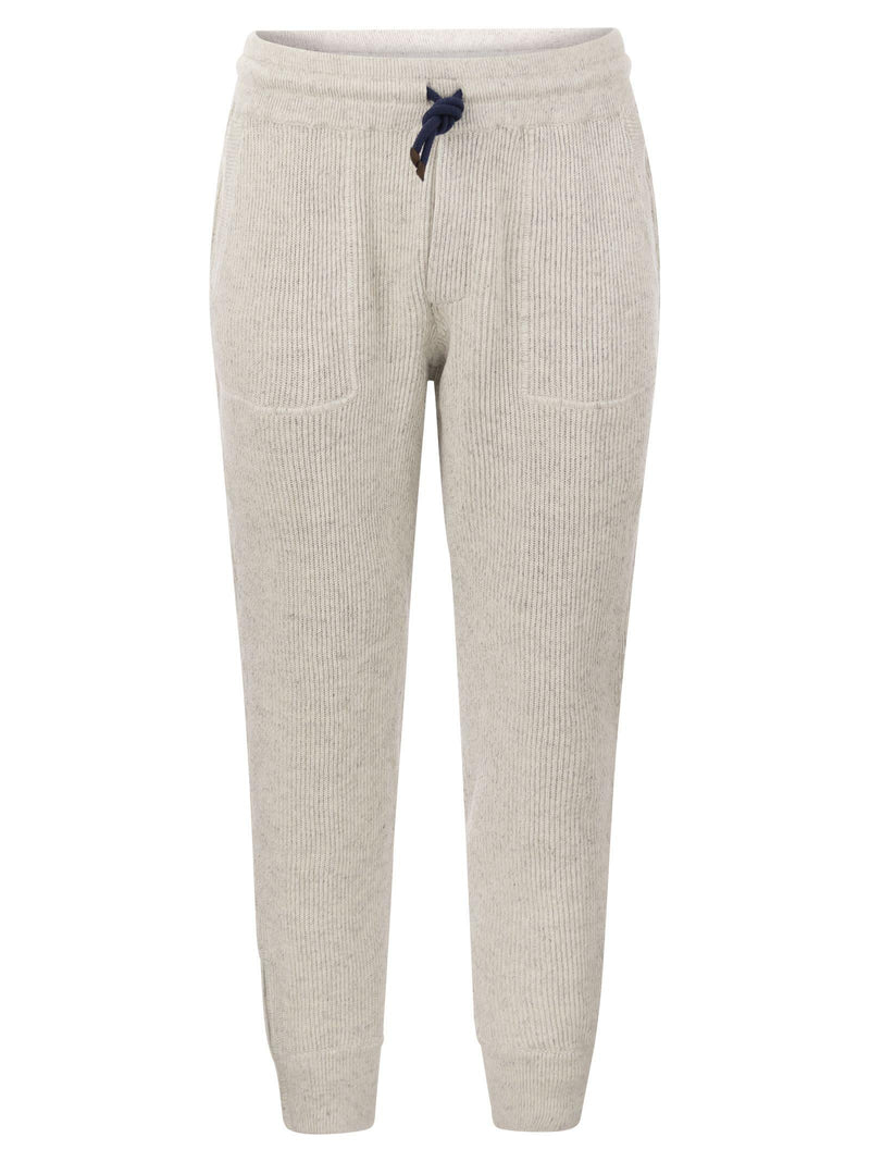 Brunello Cucinelli Cotton And Linen Knit Trousers - Men - Piano Luigi