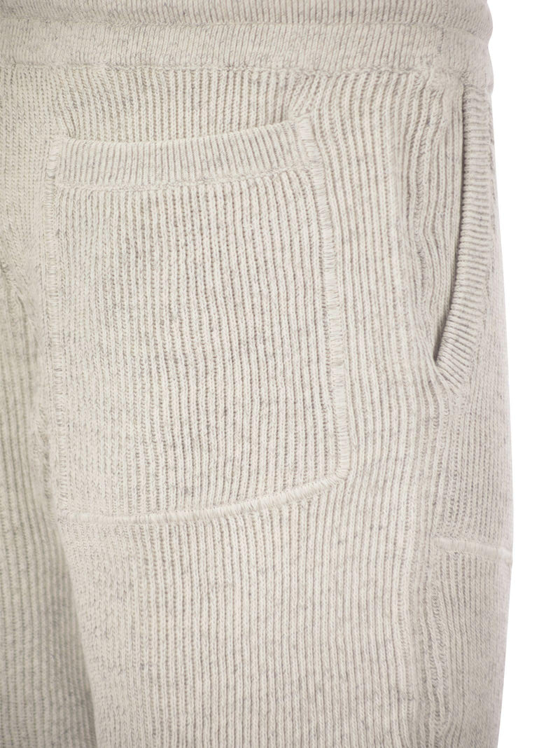 Brunello Cucinelli Cotton And Linen Knit Trousers - Men - Piano Luigi