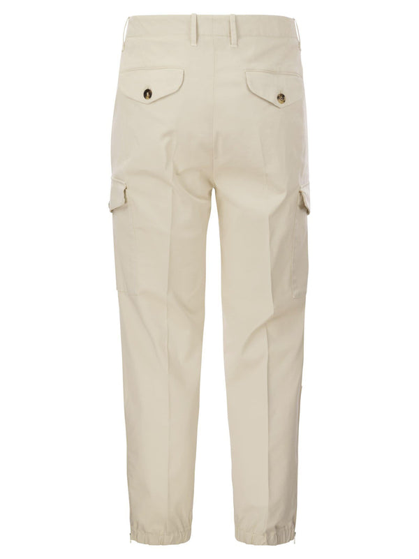 Brunello Cucinelli Cotton Gabardine Trousers With Cargo Pockets - Men - Piano Luigi