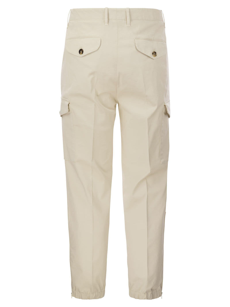 Brunello Cucinelli Cotton Gabardine Trousers With Cargo Pockets - Men - Piano Luigi