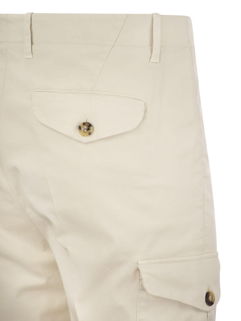 Brunello Cucinelli Cotton Gabardine Trousers With Cargo Pockets - Men - Piano Luigi