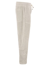 Brunello Cucinelli Cotton Rib Knit Joggers With Drawstring And Bottom Zip - Men - Piano Luigi