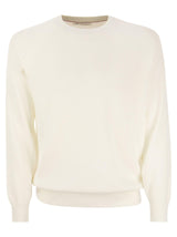 Brunello Cucinelli Cotton Rib Sweater With Raglan Sleeve - Men - Piano Luigi