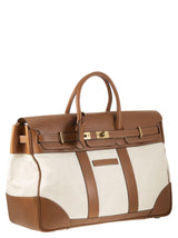 Brunello Cucinelli Country Bag In Leather And Fabric - Men - Piano Luigi