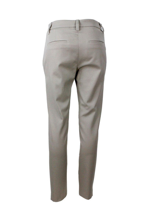 Brunello Cucinelli Cropped Stretched Trousers - Women - Piano Luigi