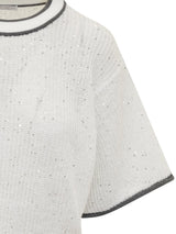 Brunello Cucinelli Dazzling &amp; Sparkling Linen Sweater - Women - Piano Luigi